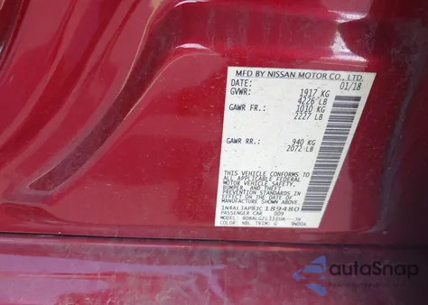 2018 Nissan Altima 2.5 S from USA, damaged, VIN 1N4AL3AP8JC189480